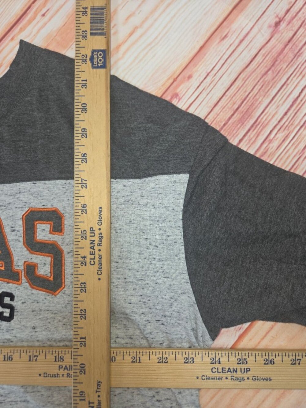 Texas Longhorns Gray Colorblock Crewneck T-Shirt Size XLT - Picture 7 of 7